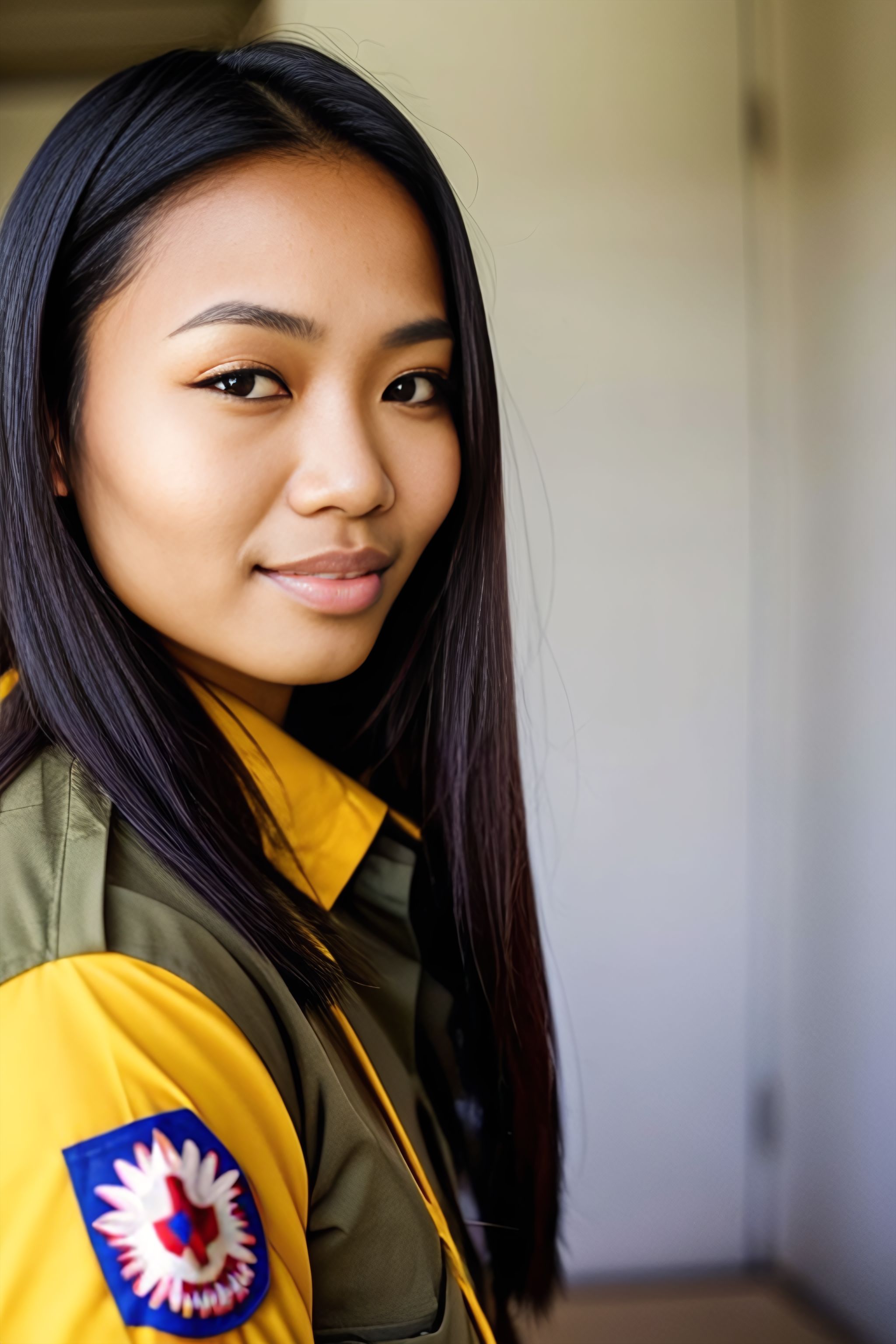 Portrait generated with Stable Diffusion.